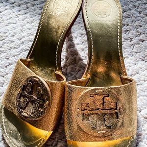 Tory Burch Gold Heels